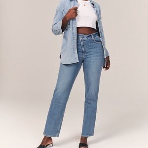 Abercrombie and finch curve Ultra high rise 90s straight Jean